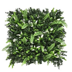 קוקטיל צמחים ג'ונגל עדין מידה 50X50 ס"מ HOLLY040 | קיר ירוק מלאכותי